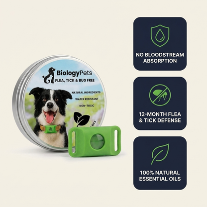 BiologyPets™ - 12 Months Natural Flea & Tick Tags For Dogs