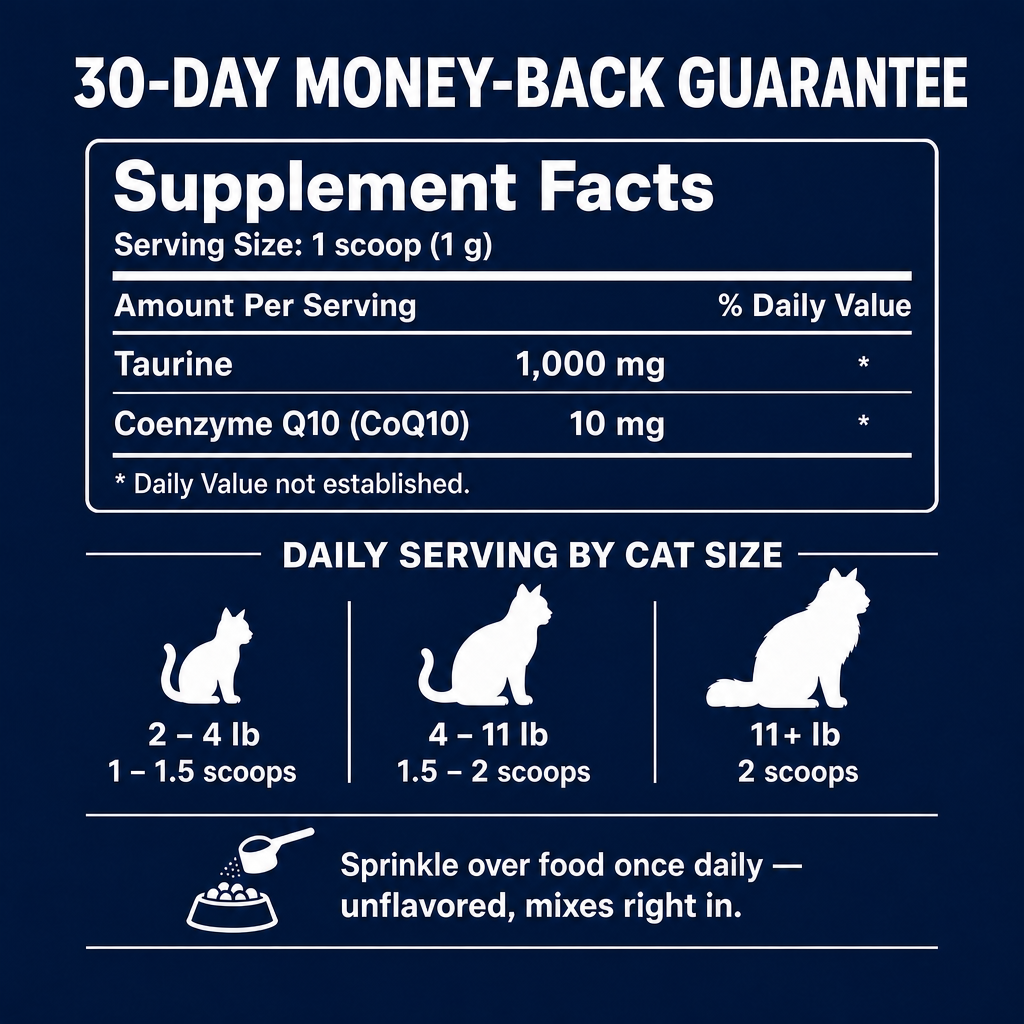 BiologyPets™ Cat Taurine + CoQ10 Supplement