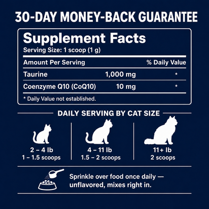 BiologyPets™ Cat Taurine + CoQ10 Supplement